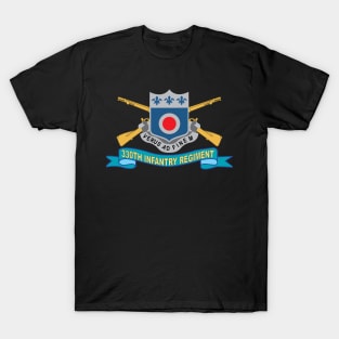 330th Infantry Regiment w Br - SSI - Ribbon X 300 T-Shirt